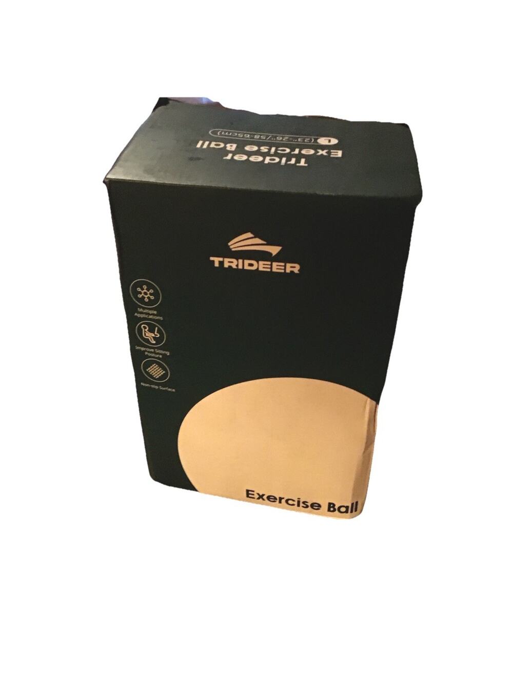 Trideer Exercise Yoga Ball , Anti Burst Black